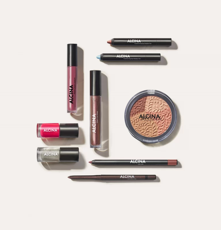 zu sehen sind die neuen Make-up Produkte von der Marke Alcina für die Saison herbst winter 25/26